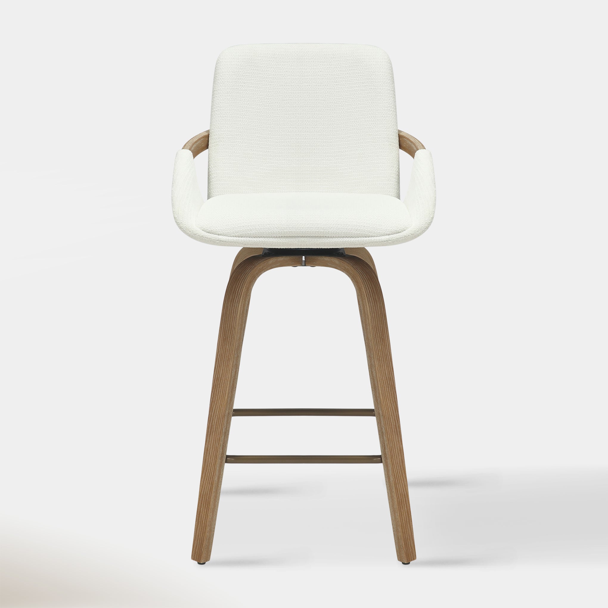 Lennox Counter Stool - Ivory & Washed Oak