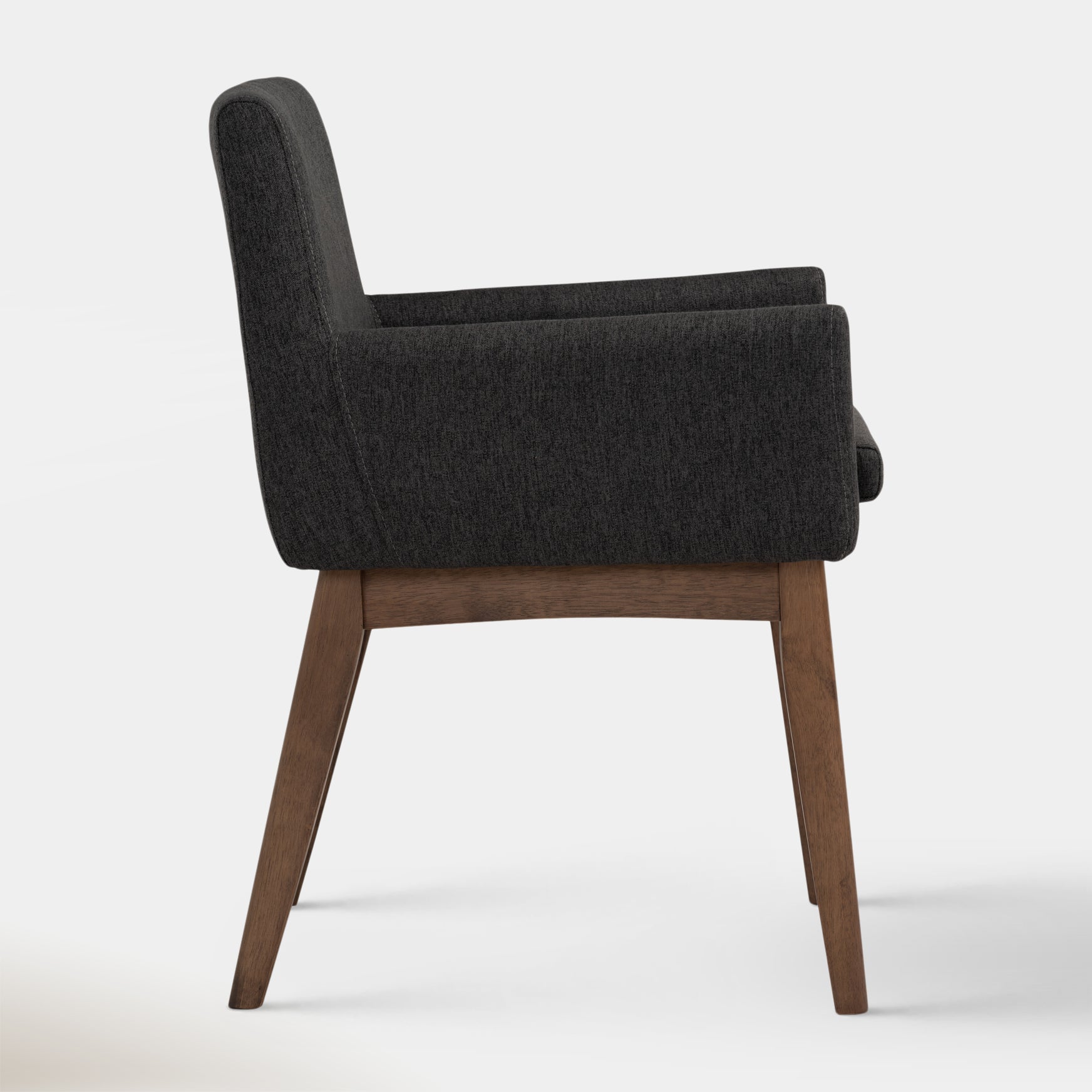 Chanel Dining Armchair - Charcoal Grey & Walnut | Hoft Home