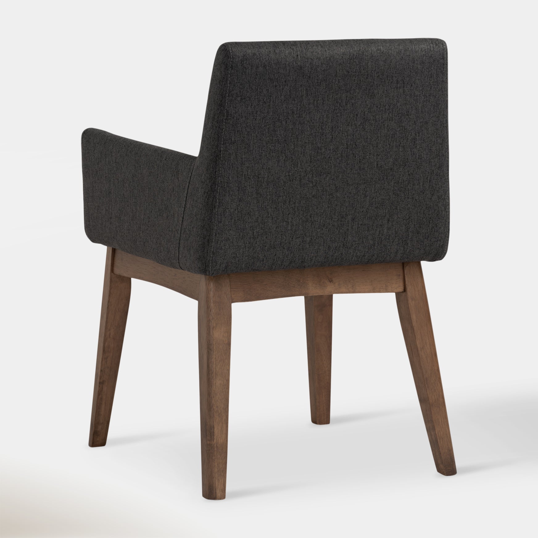 Chanel Dining Armchair - Charcoal Grey & Walnut | Hoft Home