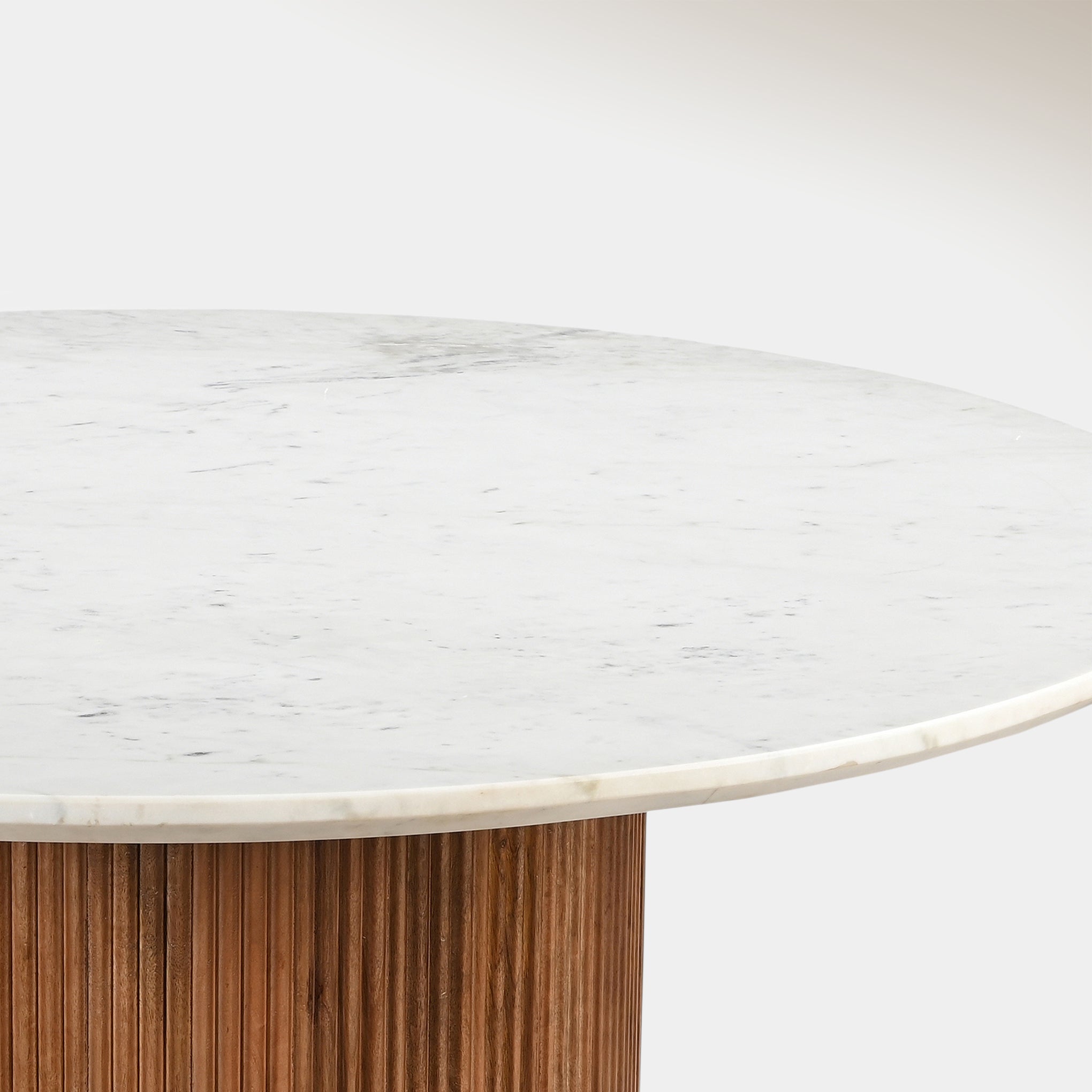 Kacia Coffee Table - Walnut & White Marble