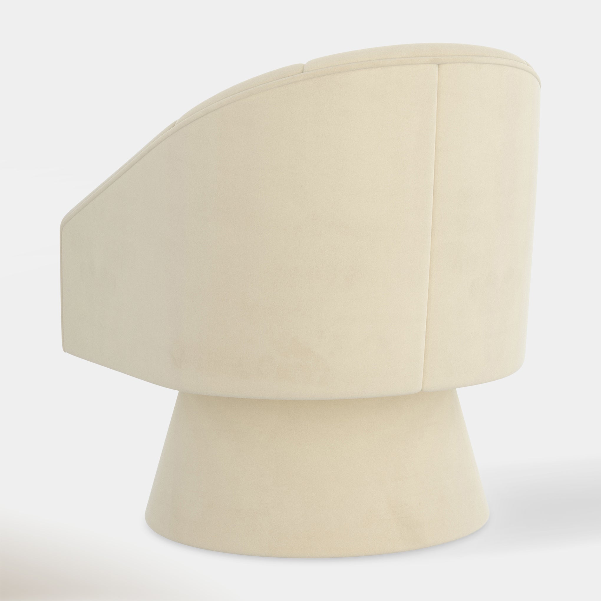 Rhea Accent Chair - Ivory Velvet