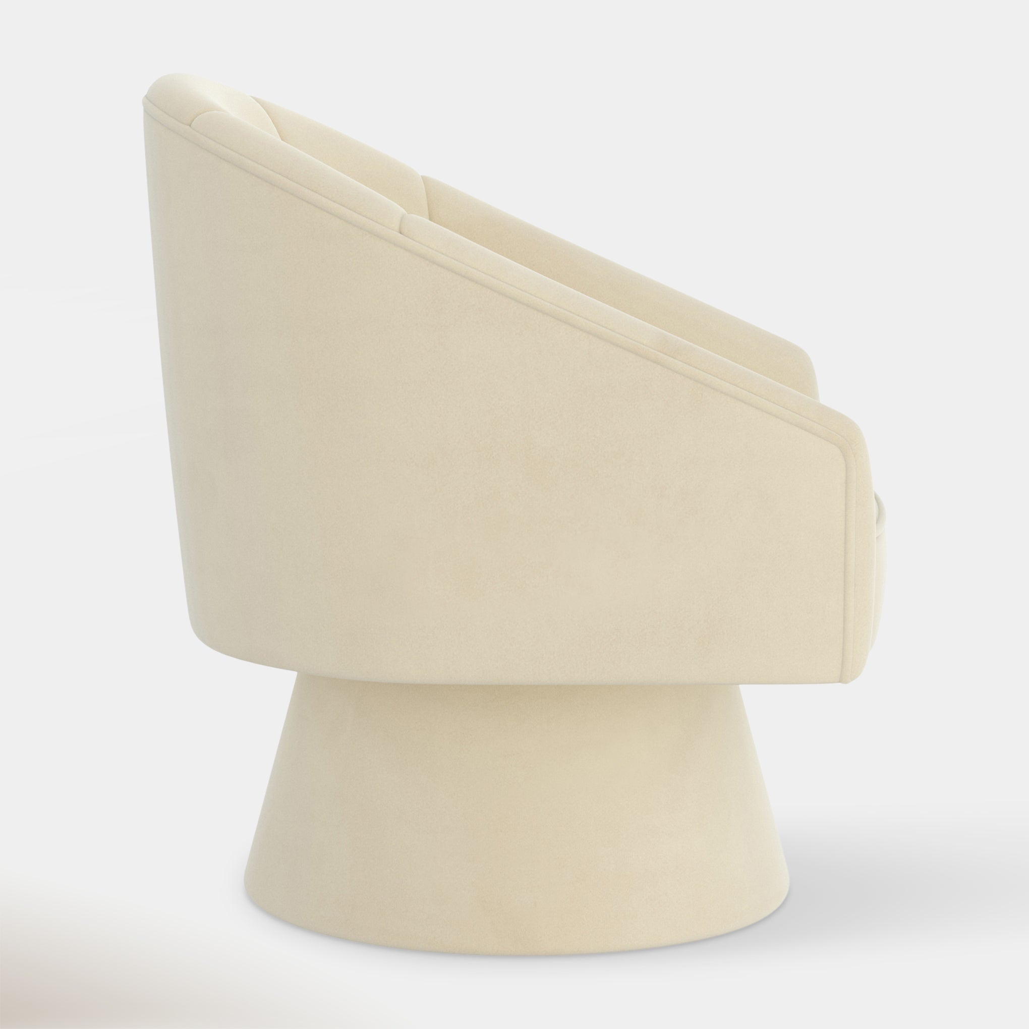 Rhea Accent Chair - Ivory Velvet