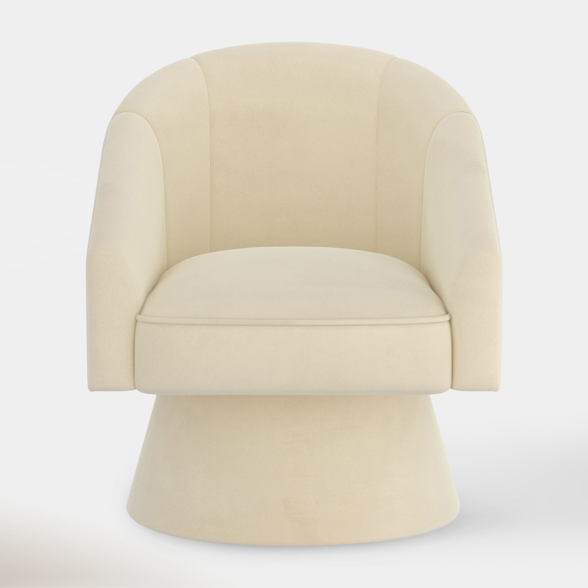 Rhea Accent Chair - Ivory Velvet