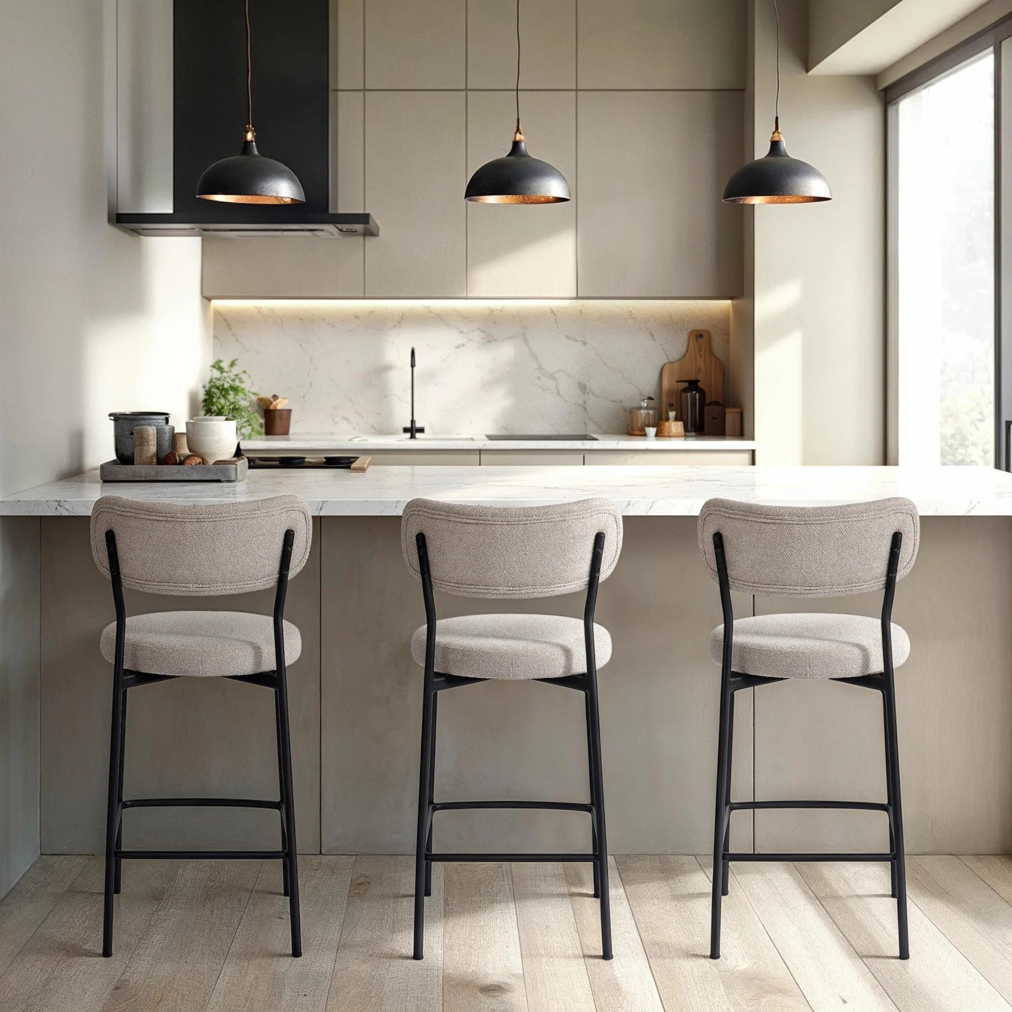Calla Counter Stool - Bone White
