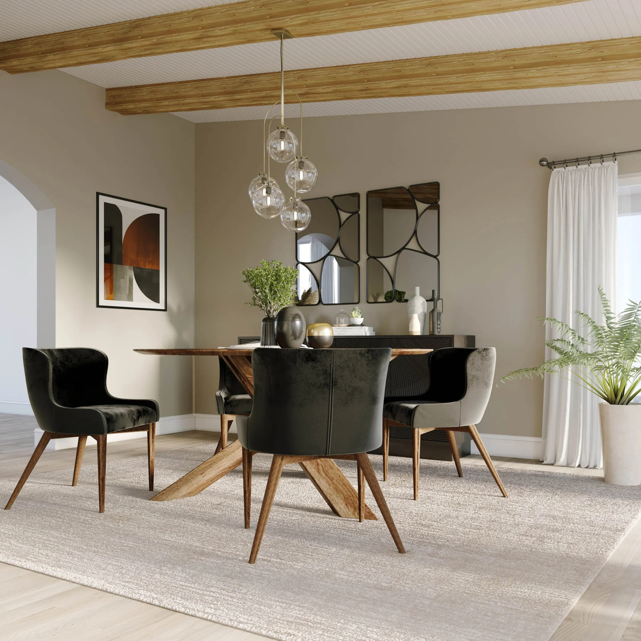Hugo Dining Chair - Black Velvet