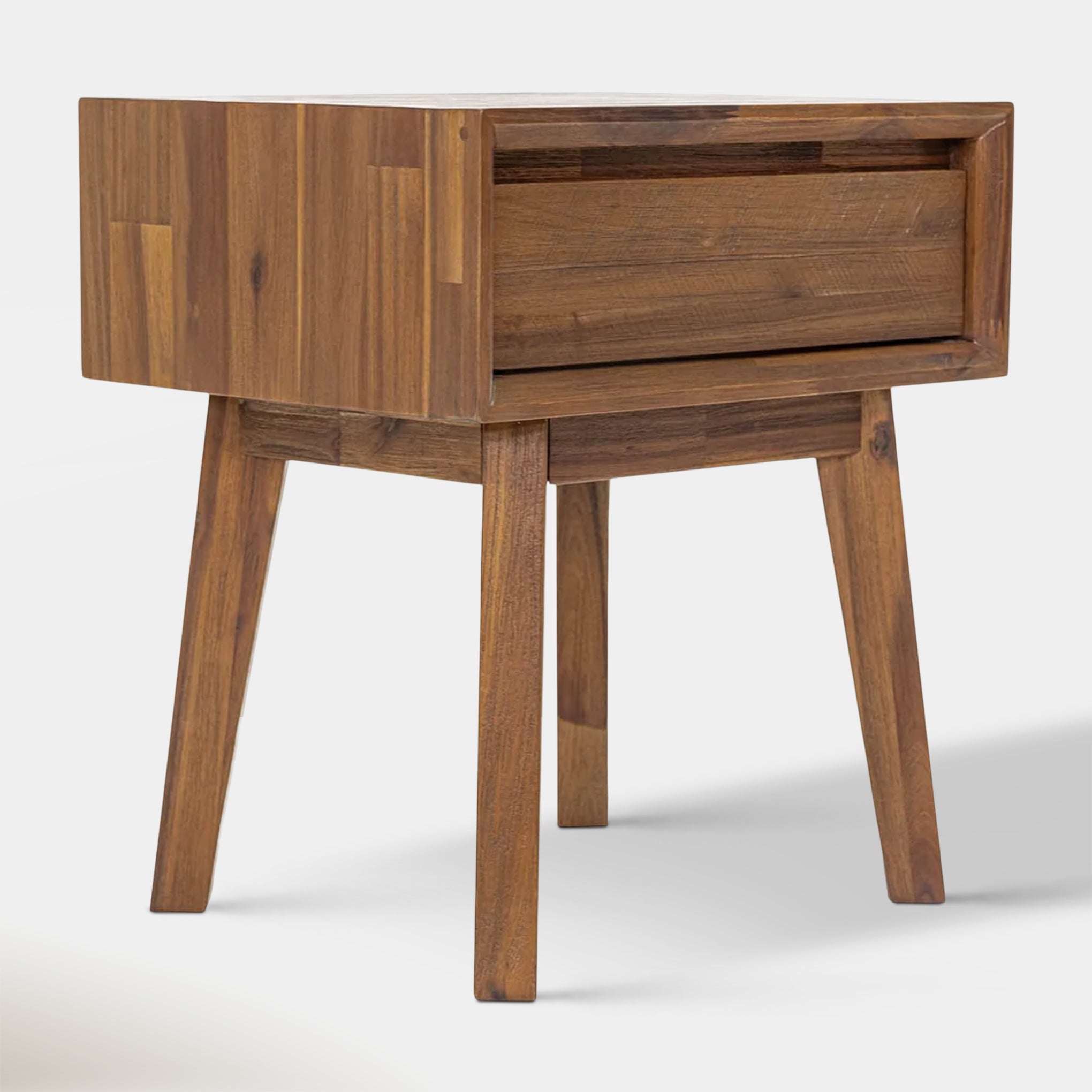 Soleil 1 Drawer Nightstand - Light Walnut