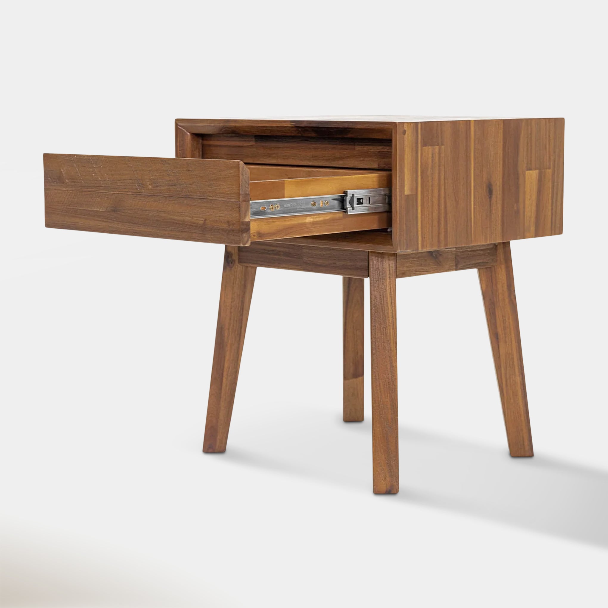 Soleil 1 Drawer Nightstand - Light Walnut