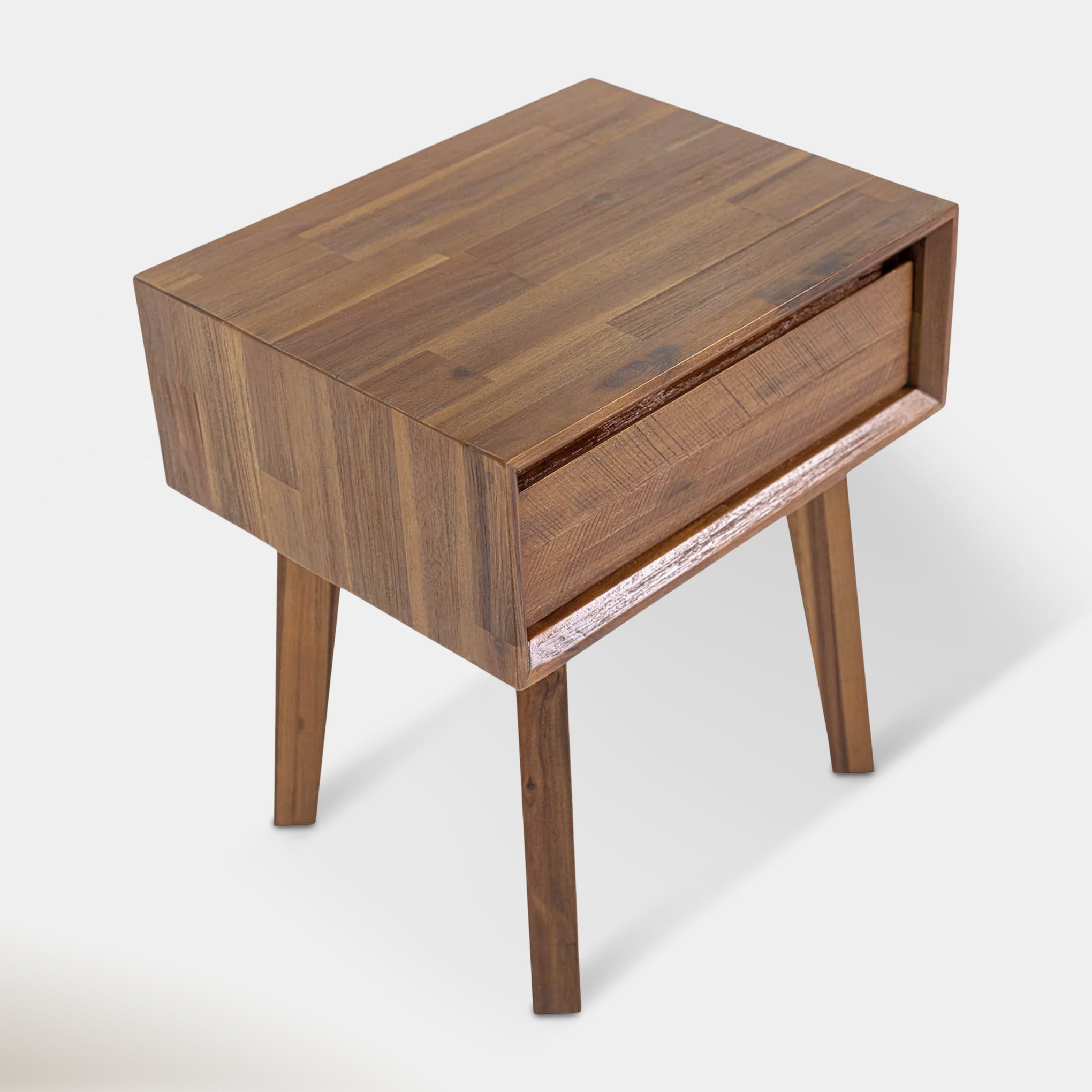 Soleil 1 Drawer Nightstand - Light Walnut