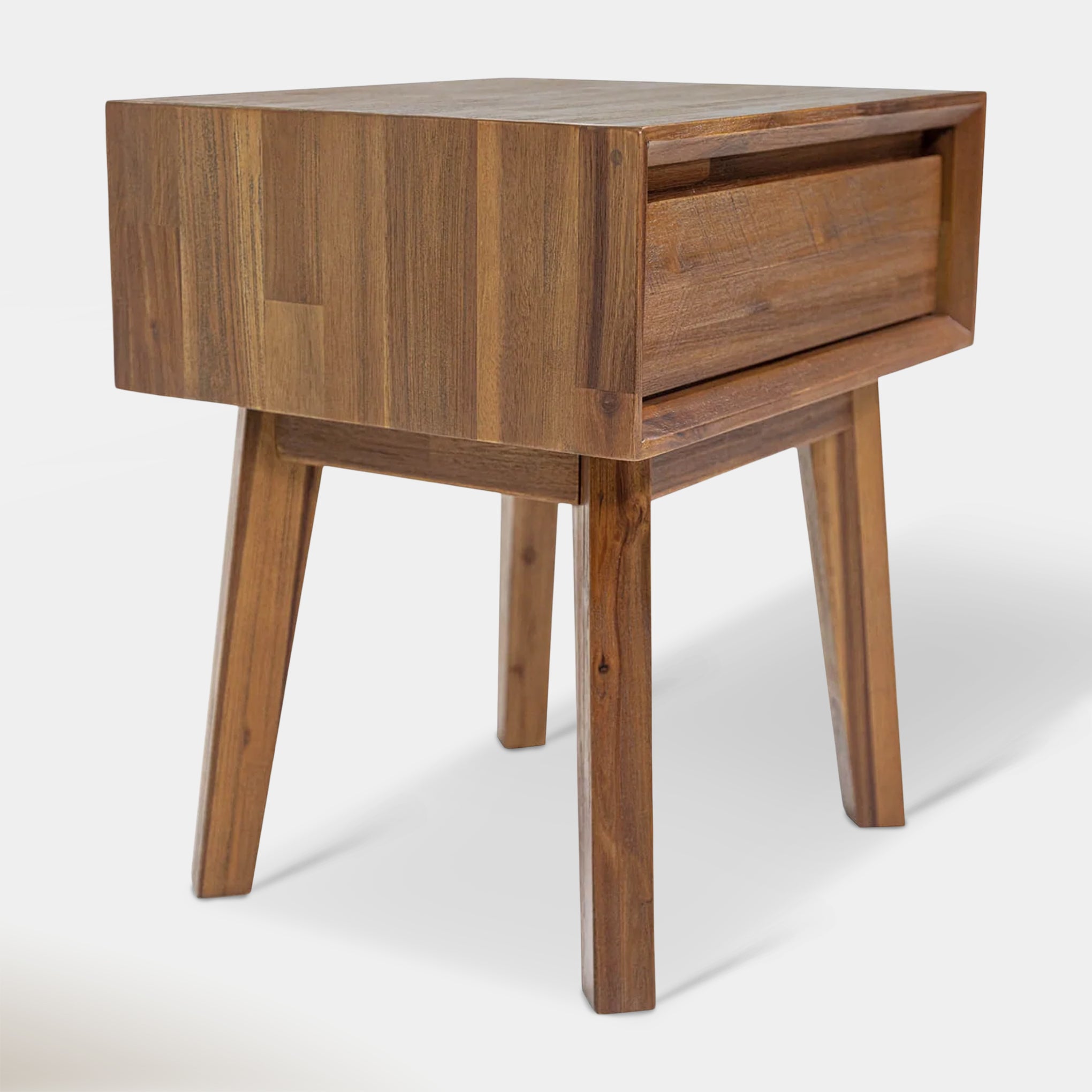 Soleil 1 Drawer Nightstand - Light Walnut