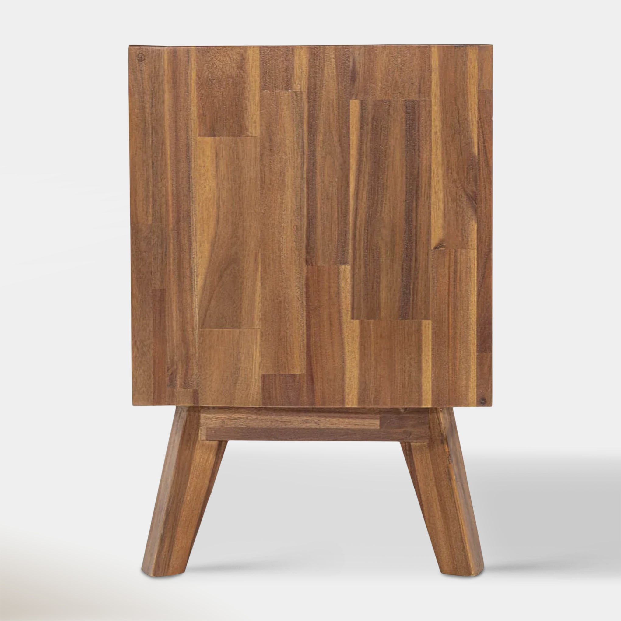 Soleil 2 Drawer Nightstand - Light Walnut