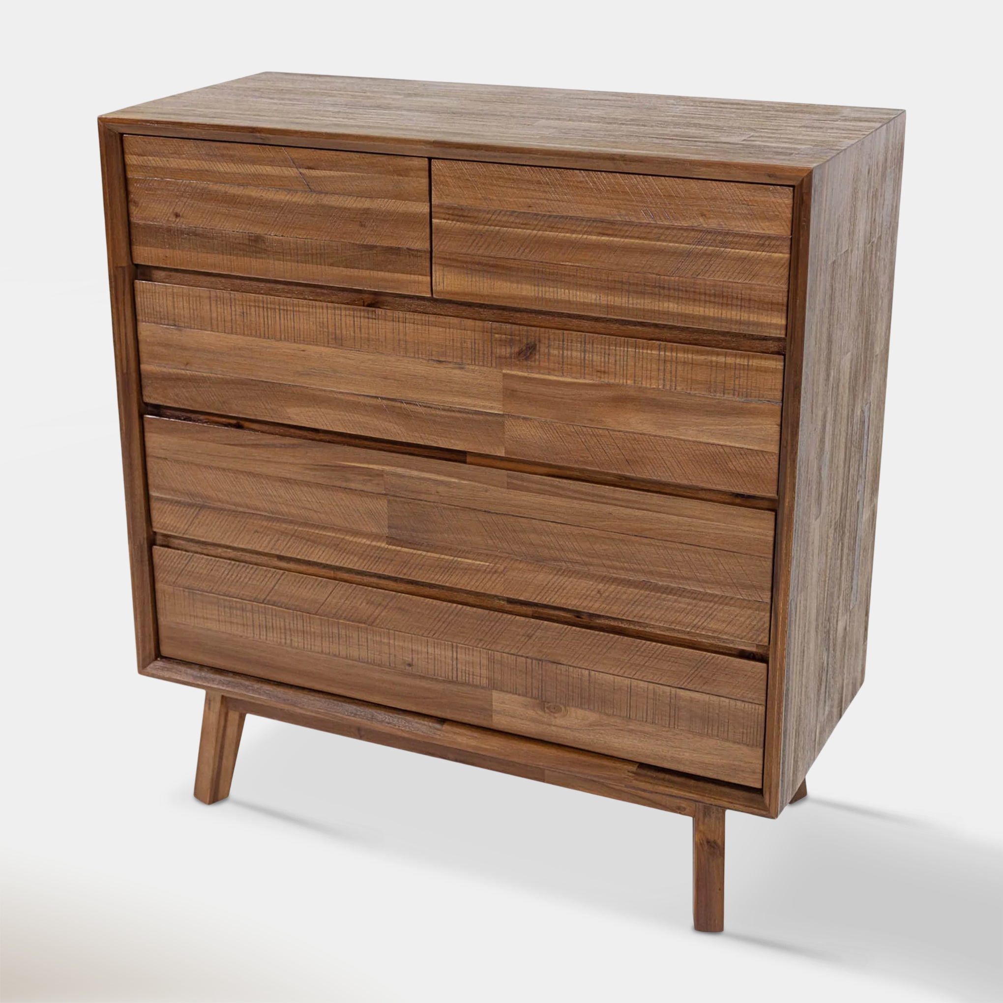 Soleil 5 Drawer Chest - Light Walnut