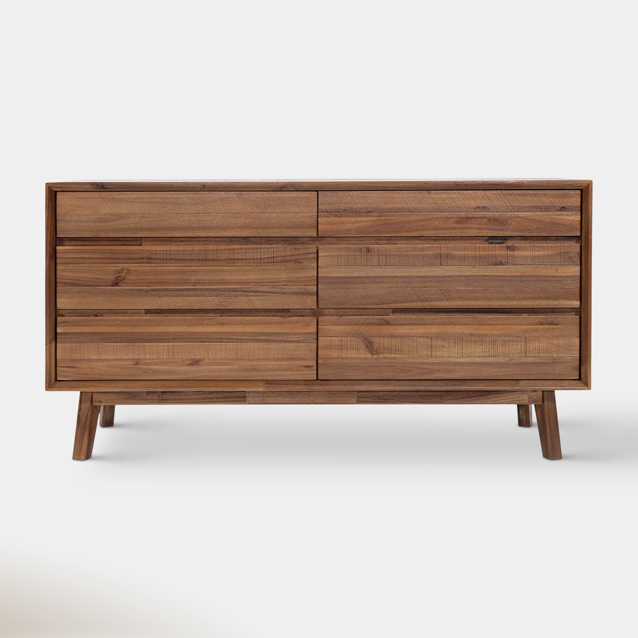 Soleil 6 Drawer Dresser - Light Walnut