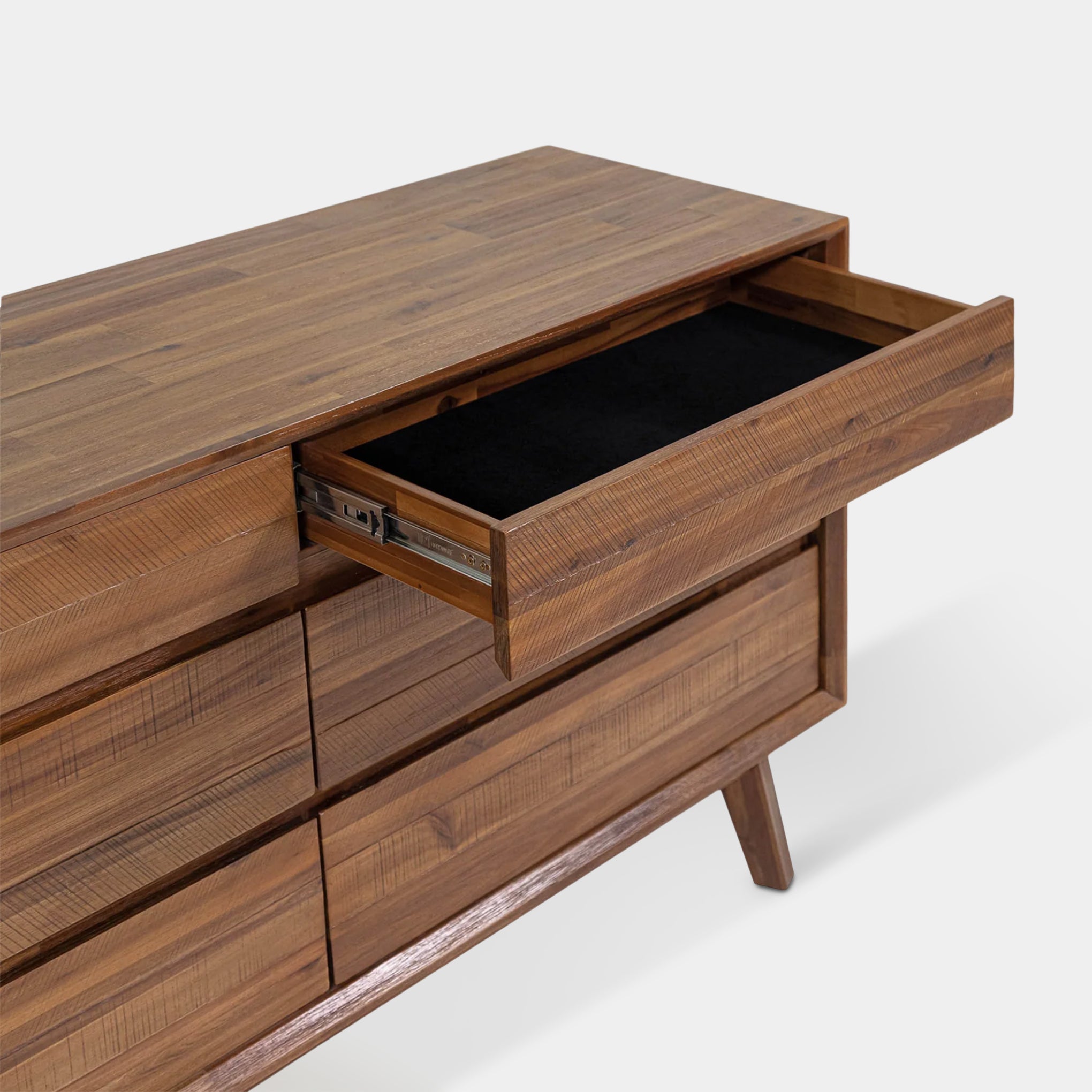 Soleil 6 Drawer Dresser - Light Walnut