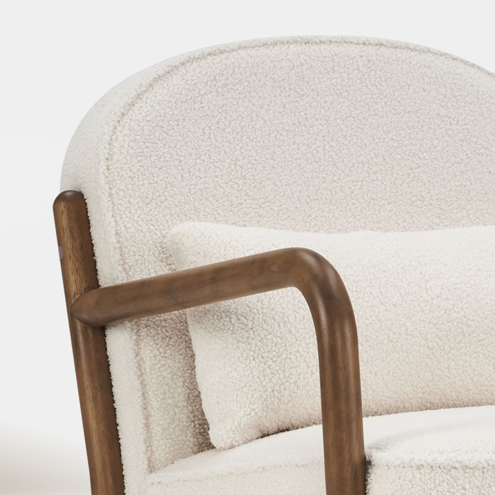 Theron Accent Chair - White Boucle | Hoft Home
