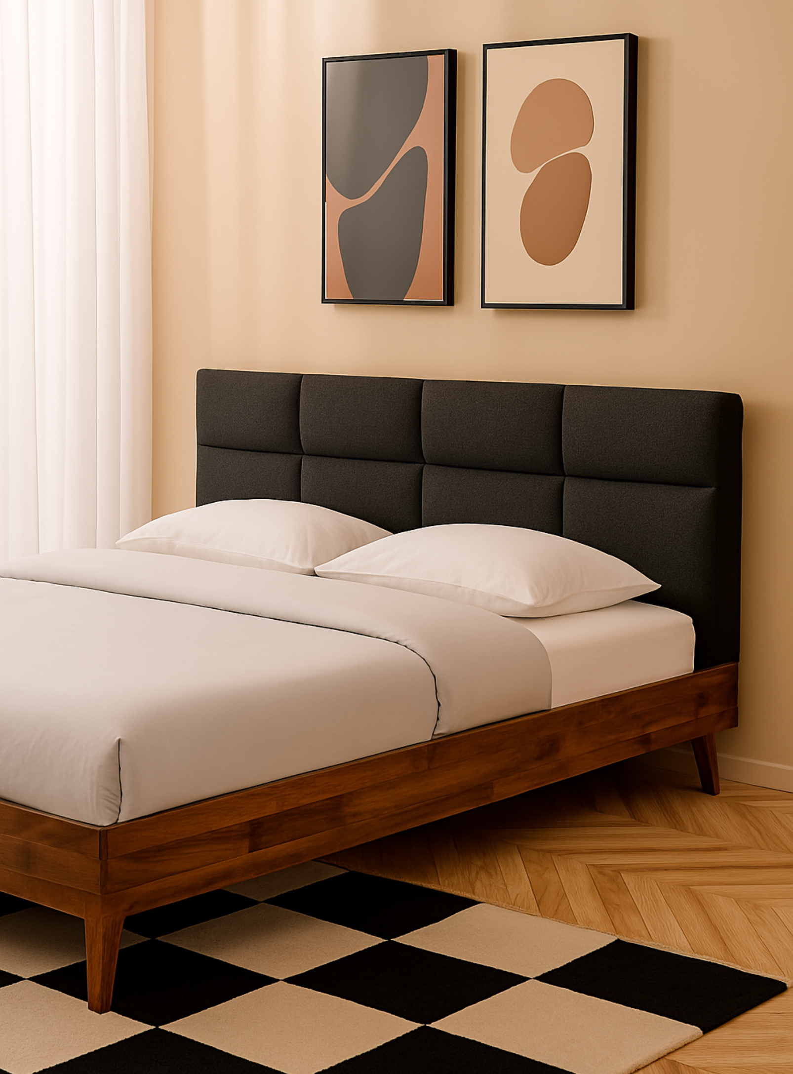 Mikael Queen Bed - Grey