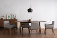 Chanel Dining Chair - Light Grey & Walnut | Hoft Home