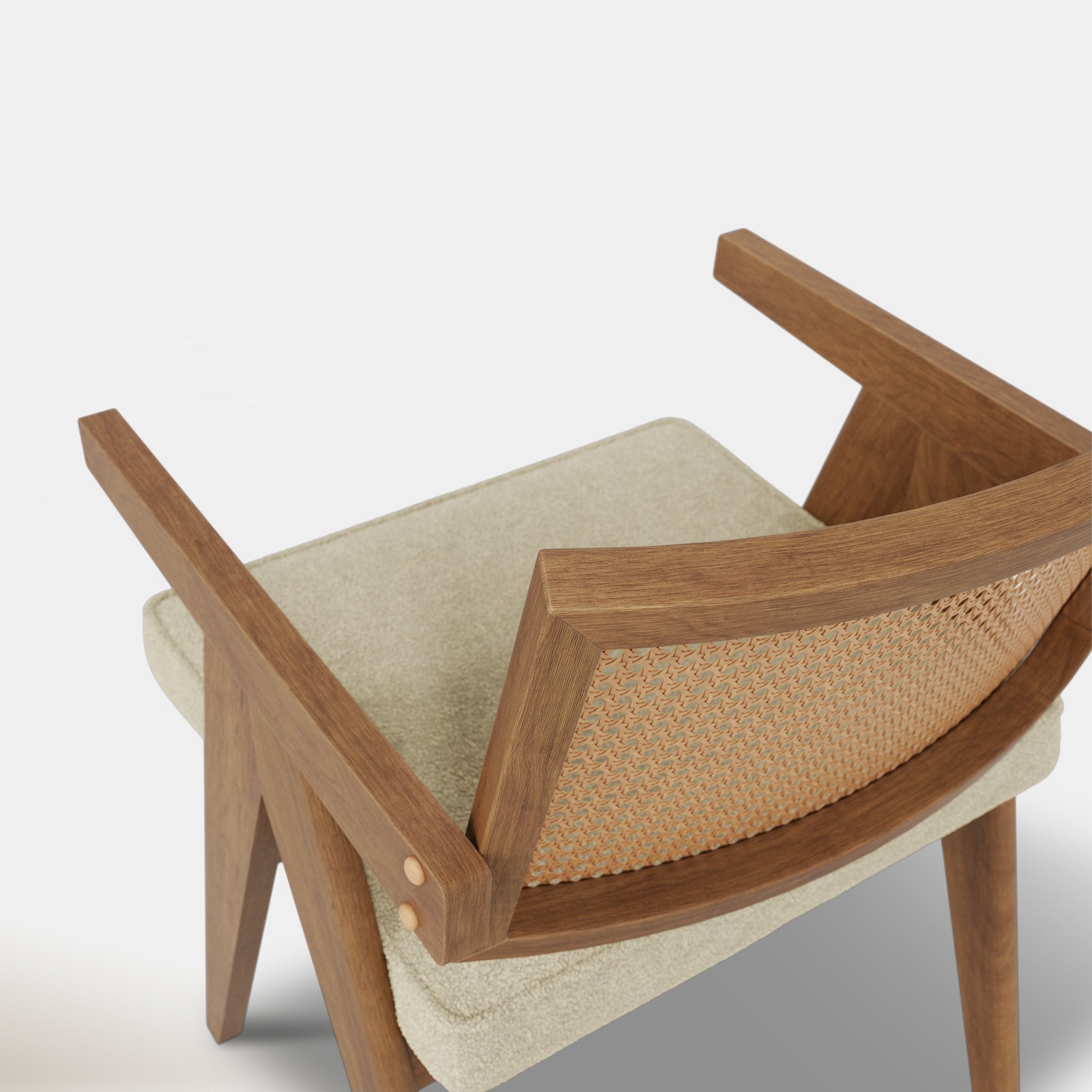 Augustine Dining Chair - Cream & Cocoa