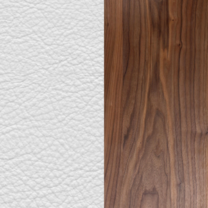 White
                  
                    Vegan
                  
                    Leather
                  
                    And
                  
                    Walnut