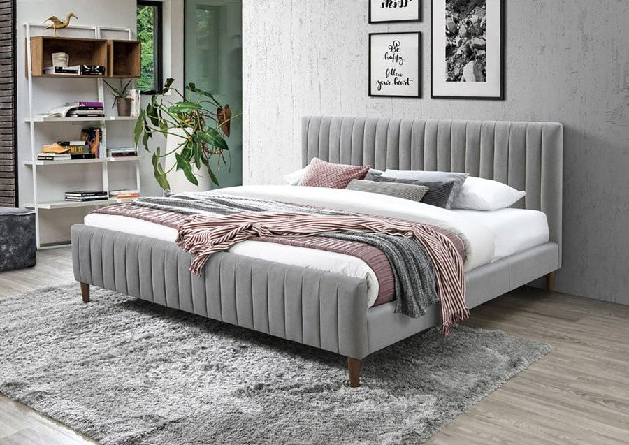 Sasha Queen Bed - Light Grey | Hoft Home