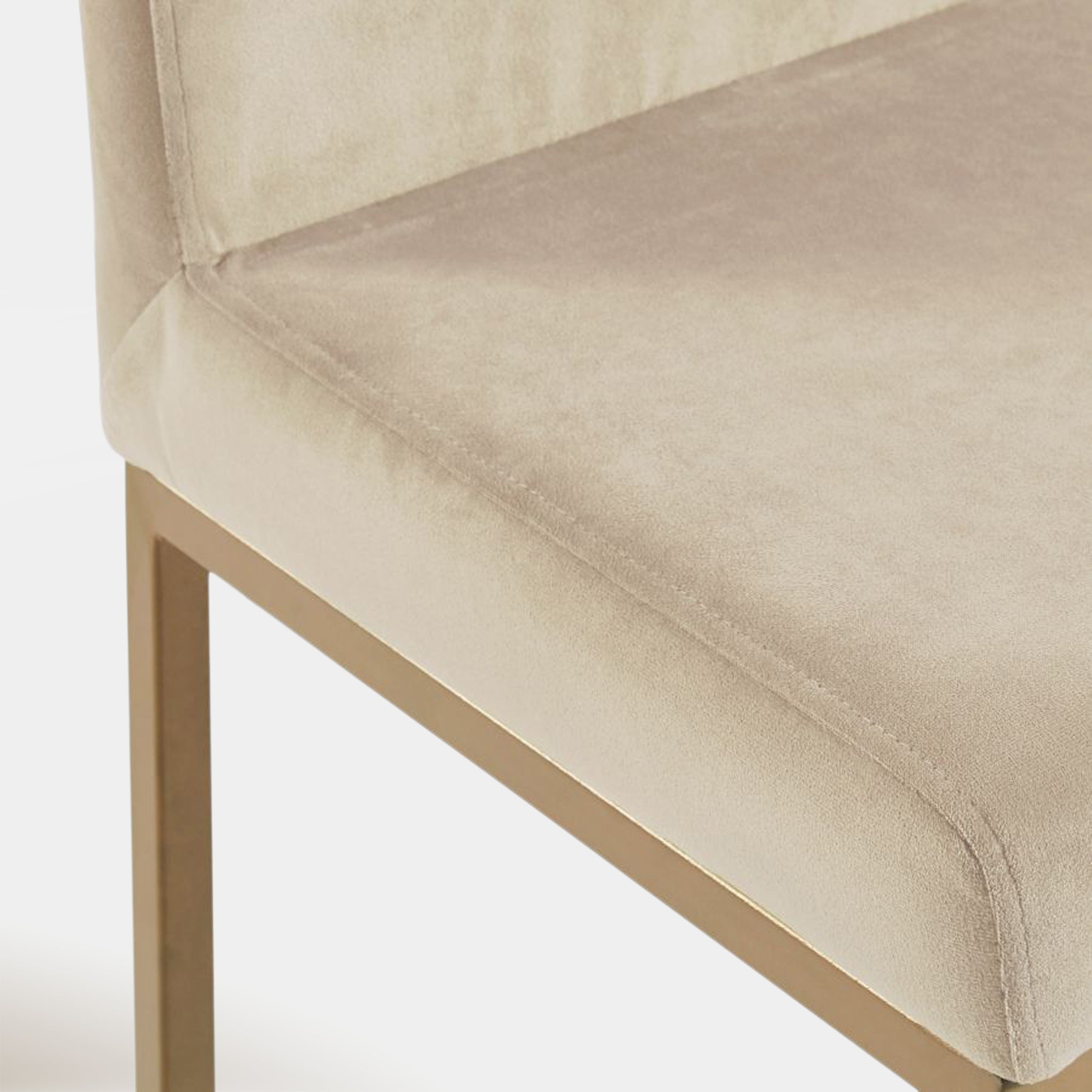 Dray Counter Stool - Grey Velvet & Gold | Hoft Home
