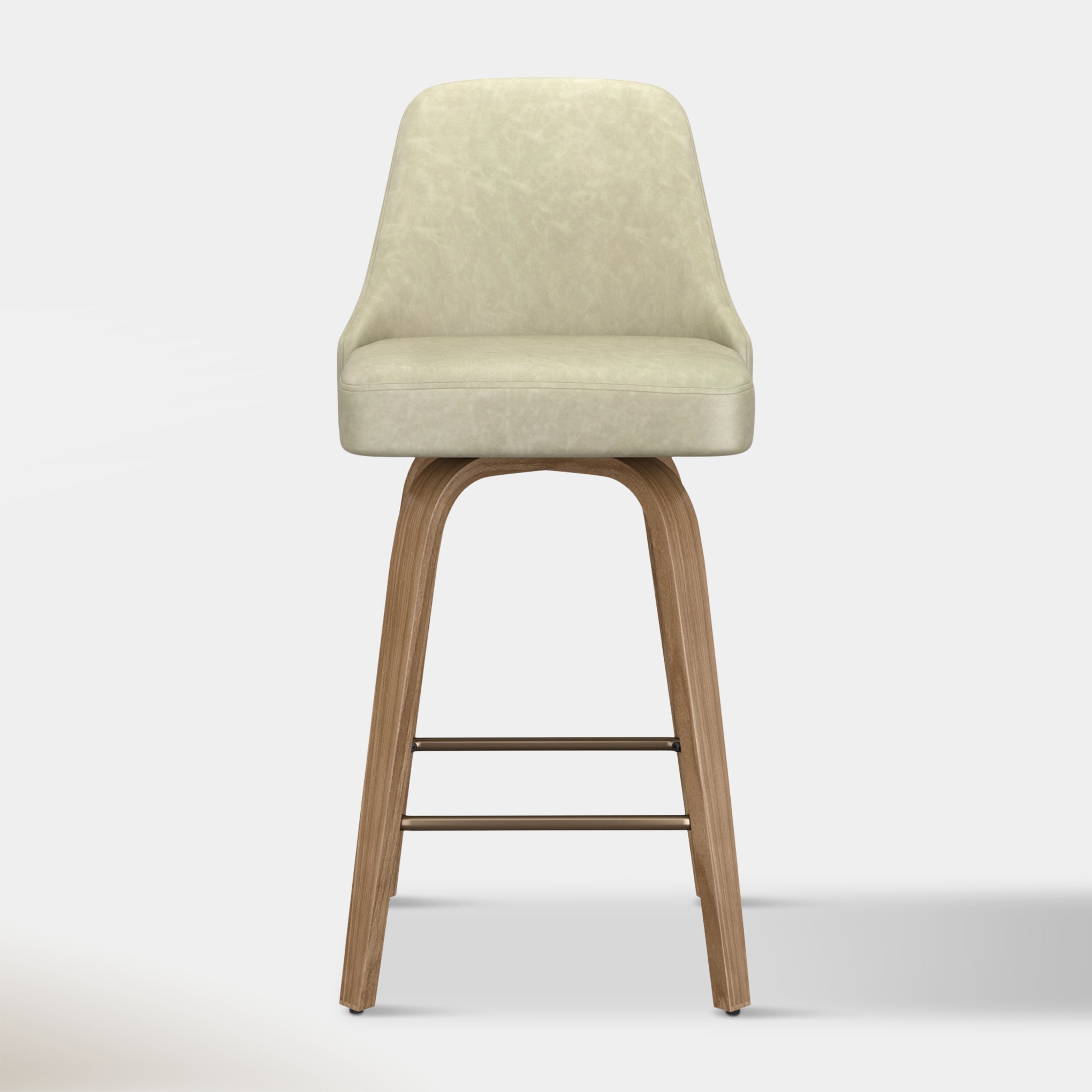 Mesa Counter Stool - Ivory & Washed Oak