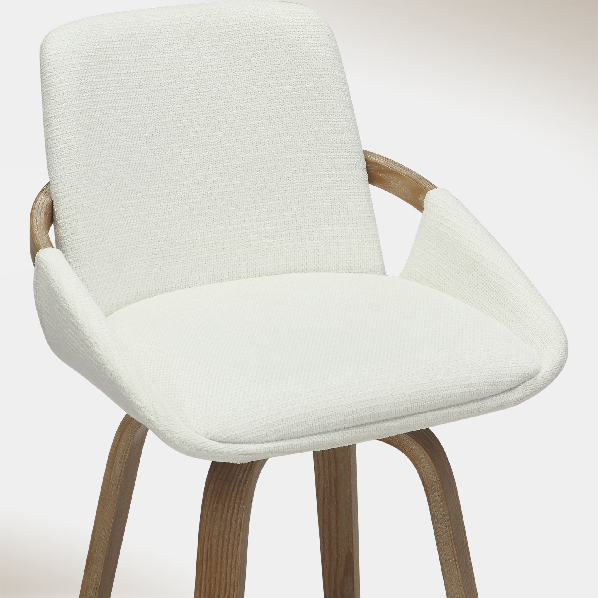 Lennox Counter Stool - Ivory & Washed Oak