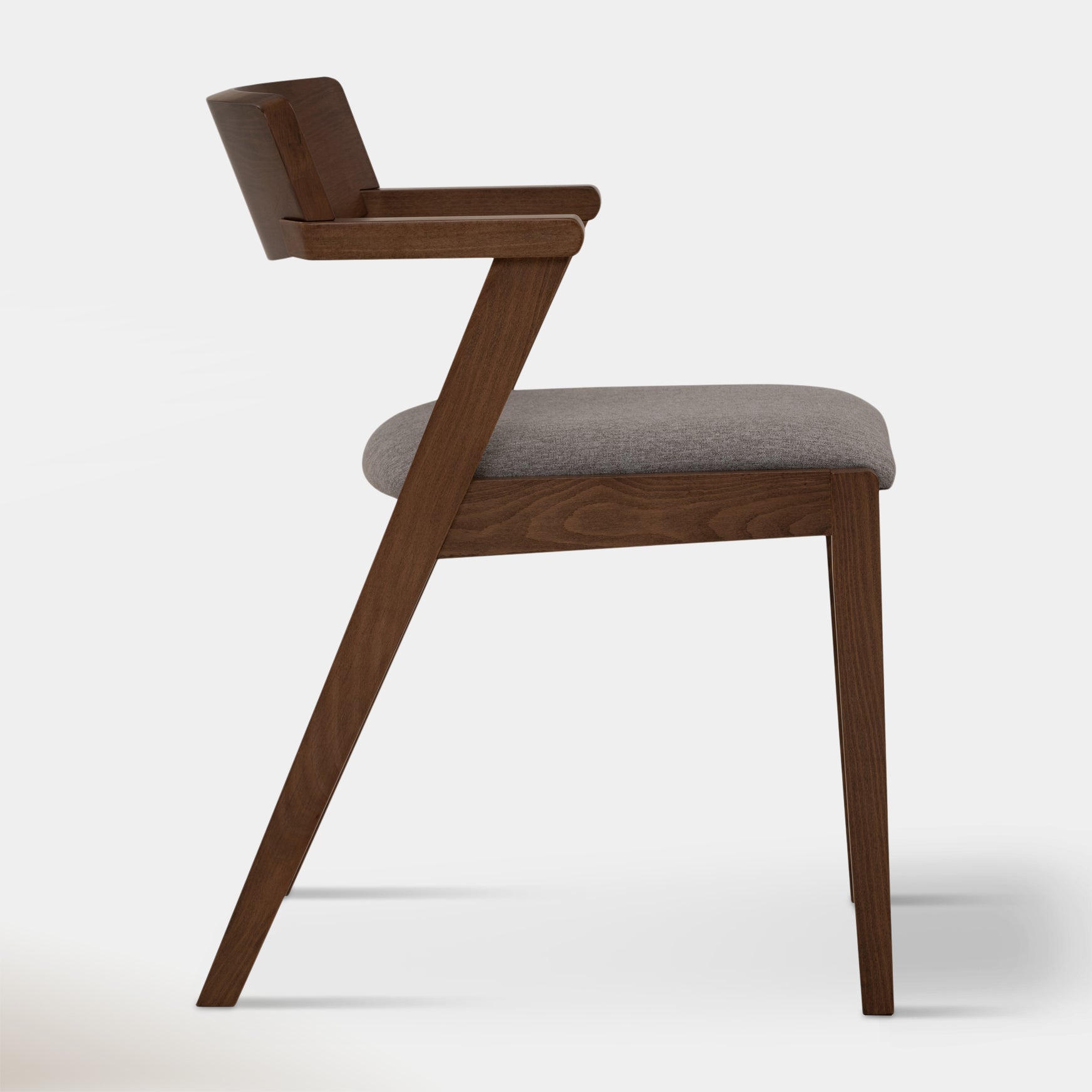 Zola Dining Chair - Walnut & Light Grey | Hoft Home