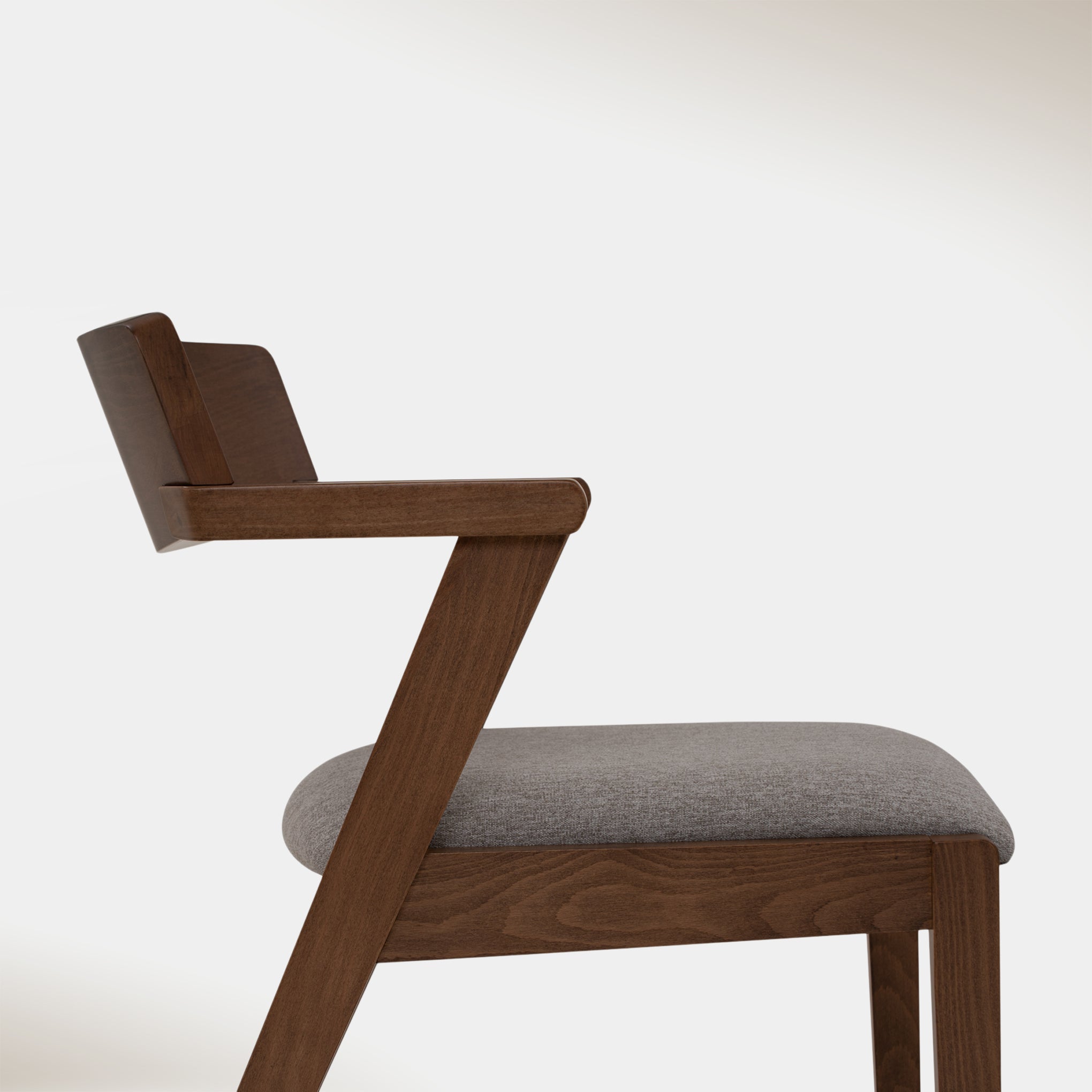 Zola Dining Chair - Walnut & Light Grey | Hoft Home