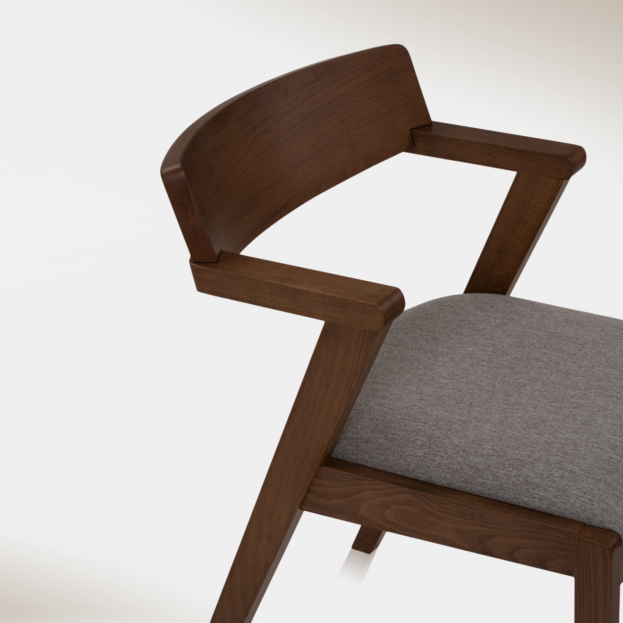 Zola Dining Chair - Walnut & Light Grey | Hoft Home
