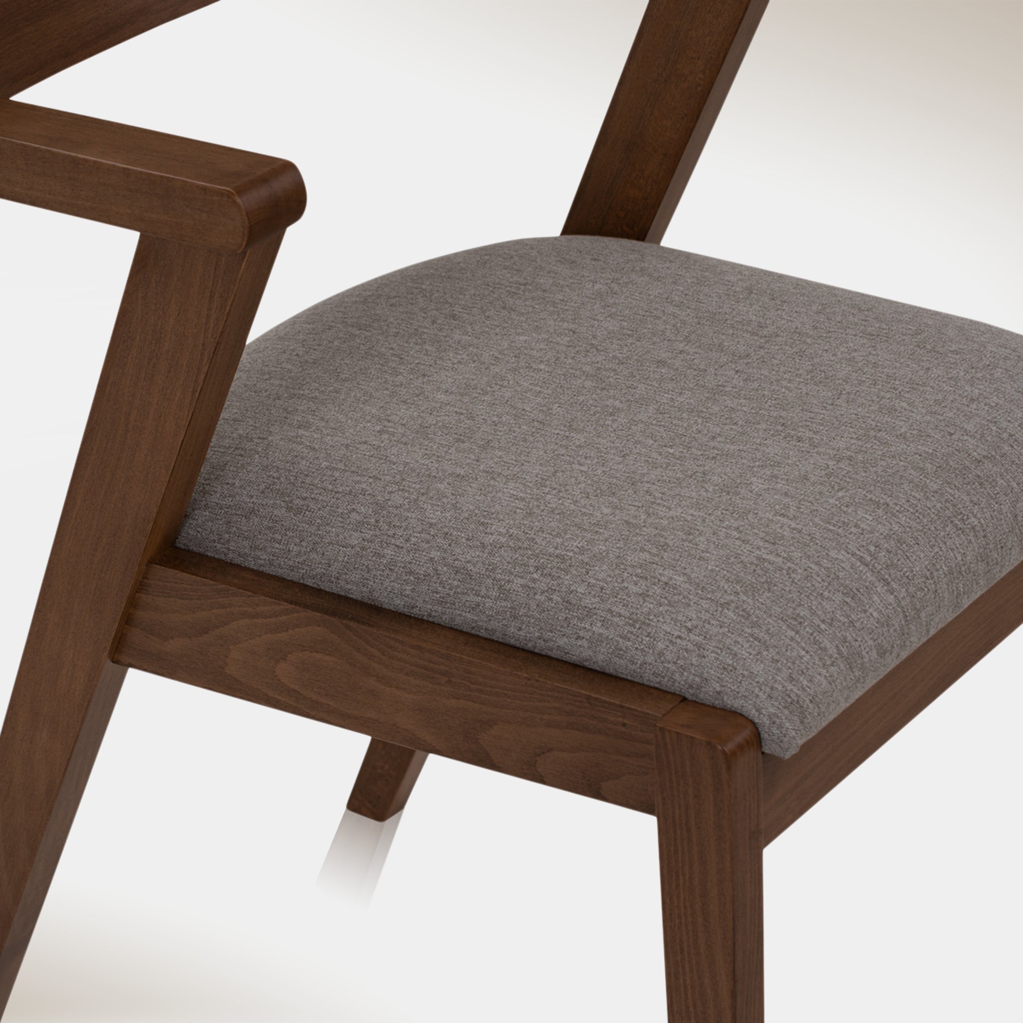 Zola Dining Chair - Walnut & Light Grey | Hoft Home