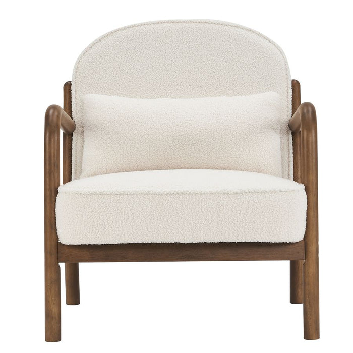 Theron Accent Chair - White Boucle | Hoft Home