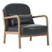 Fani Accent Chair - Black and Walnut | Hoft Home