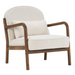Fani Accent Chair - White Boucle and Walnut | Hoft Home