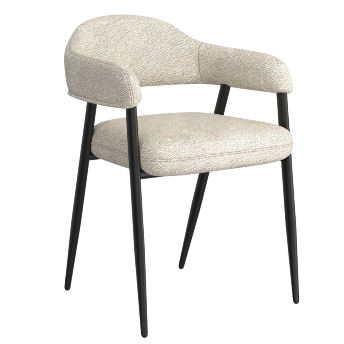 Vire Dining Chair Beige & Black Hoft Home