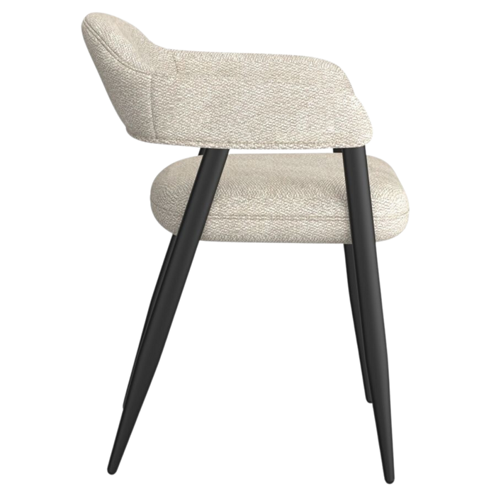 Vire Dining Chair - Beige & Black | Hoft Home