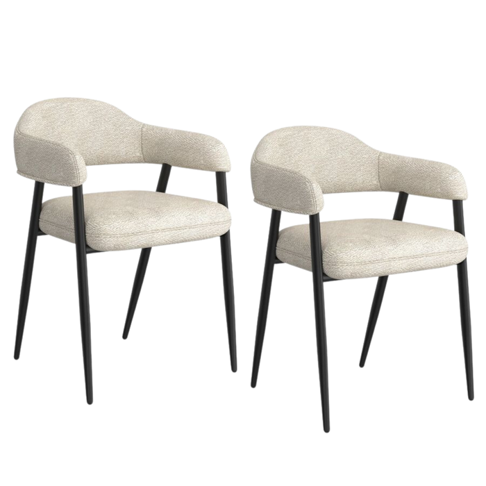 Vire Dining Chair - Beige & Black | Hoft Home