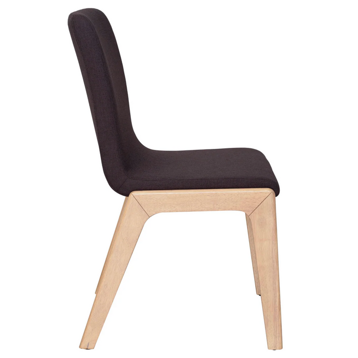 Mikael Dining Chair - Dark Grey & Natural | Hoft Home