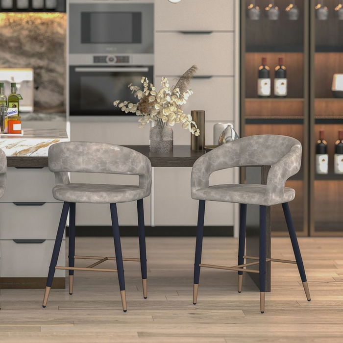 Mikah Counter Stool - Grey