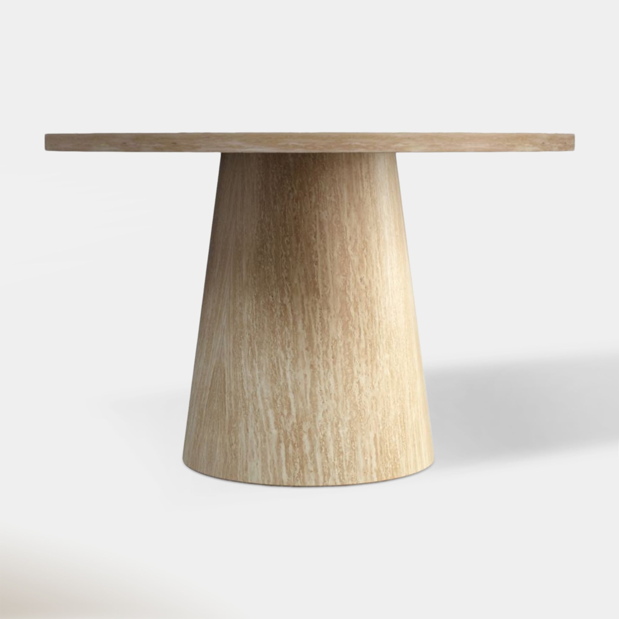 Alysia Round Pedestal Dining Table - Ivory | Hoft Home