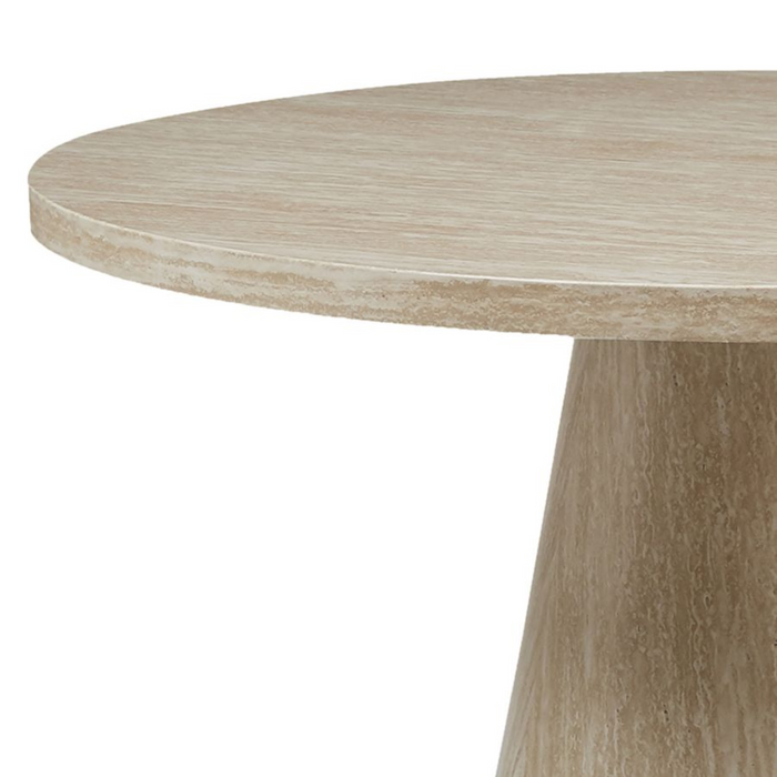 Godiva Round Pedestal Dining Table - Ivory | Hoft Home