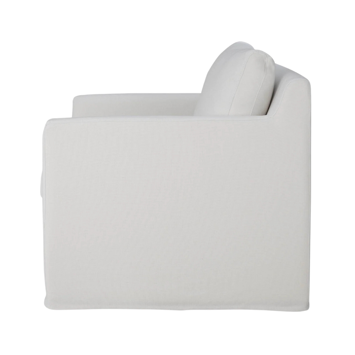 Aurora Swivel Chair - White Linen