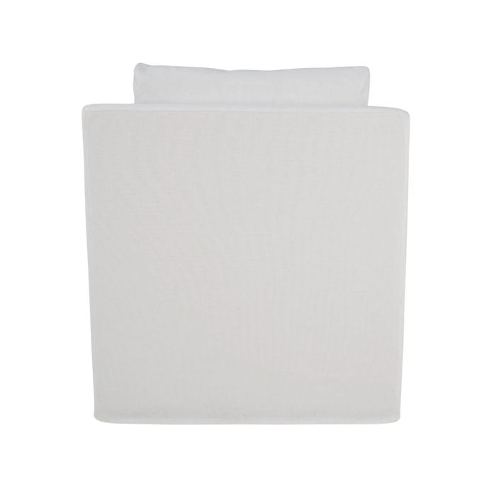 Aurora Swivel Chair - White Linen