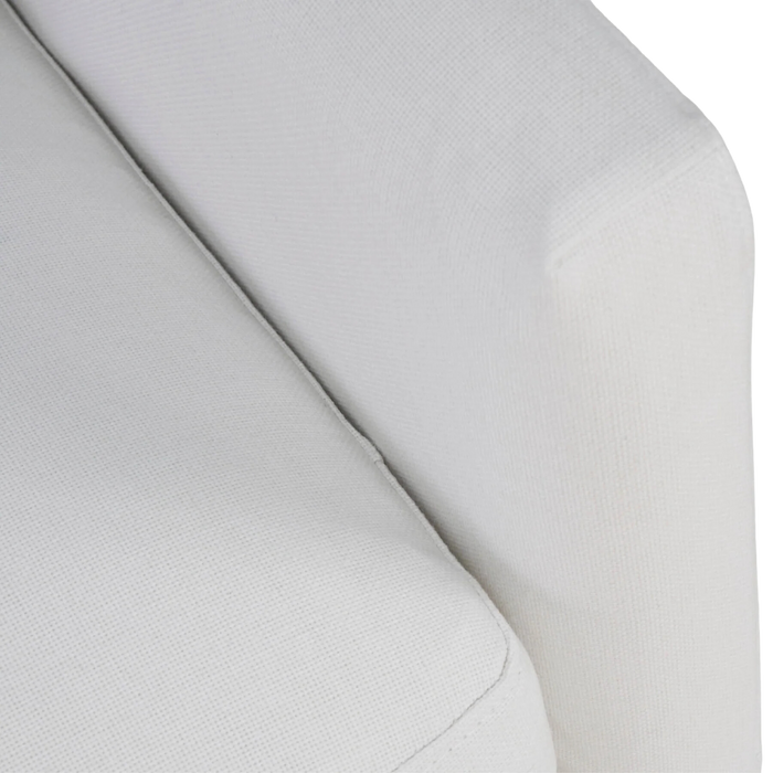 Aurora Swivel Chair - White Linen