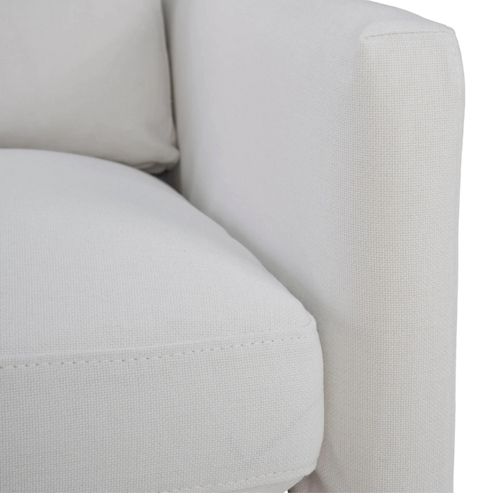 Aurora Swivel Chair - White Linen