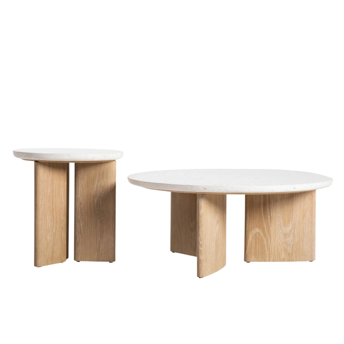 Ivera Coffee Table - Seashell Finish