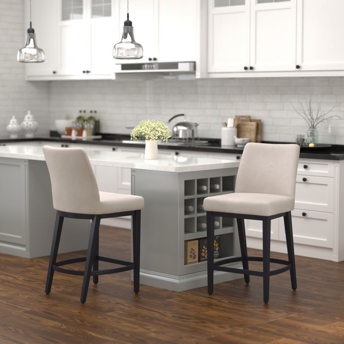 Quinn Counter Stool - Beige and Black