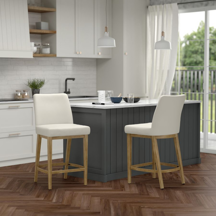 Quinn Counter Stool - Beige and Natural