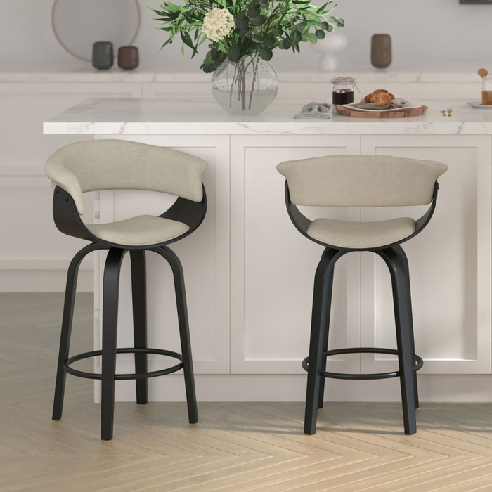 Jerreau Counter Stool - Beige and Black