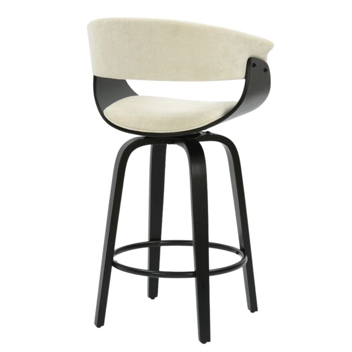 Jerreau Counter Stool - Beige and Black | Hoft Home