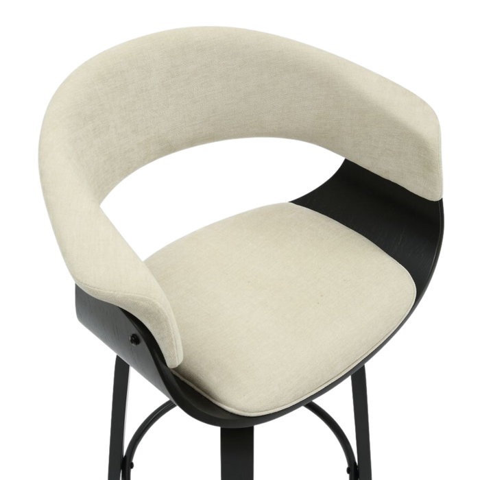 Jerreau Counter Stool - Beige and Black | Hoft Home